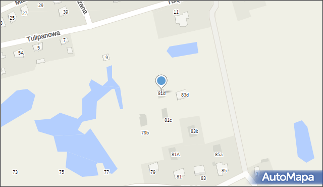 Występ, Wiejska, 81d, mapa Występ