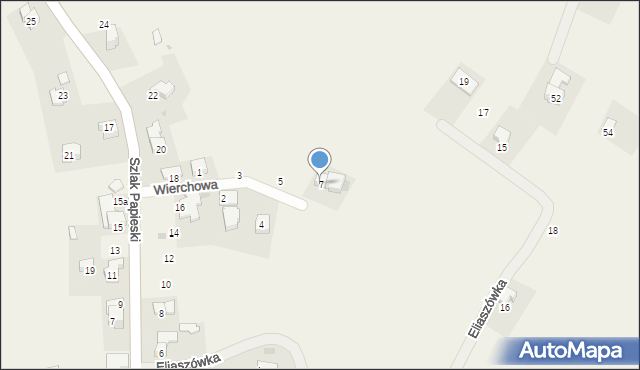 Ząb, Wierchowa, 7, mapa Ząb