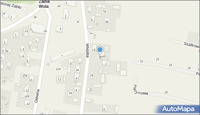Żabia Wola, Wiejska, 15, mapa Żabia Wola