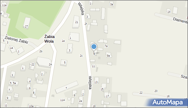 Żabia Wola, Wiejska, 9, mapa Żabia Wola