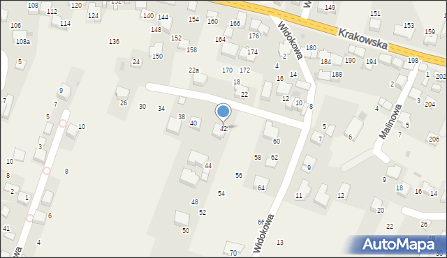 Zabierzów, Widokowa, 42, mapa Zabierzów