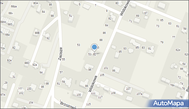 Zabierzów, Widokowa, 92, mapa Zabierzów