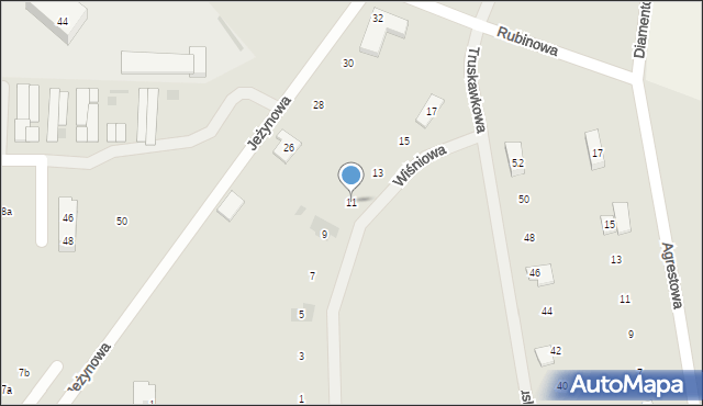 Ząbkowice Śląskie, Wiśniowa, 11, mapa Ząbkowice Śląskie