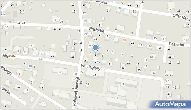 Żabno, Witka Stanisława, dr., 4, mapa Żabno