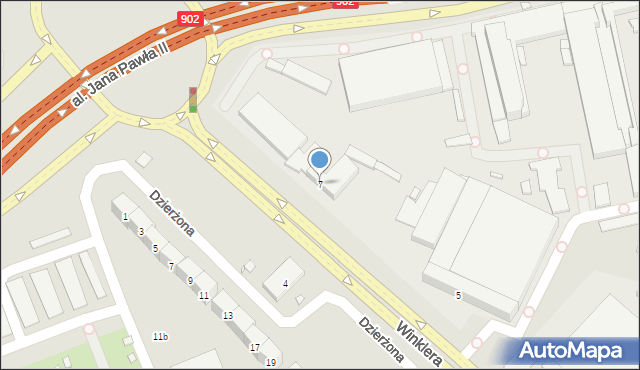 Zabrze, Winklera Wilibalda, prof., 7, mapa Zabrza