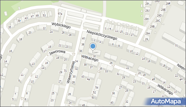 Zabrze, Witkacego Stanisława, 32, mapa Zabrza