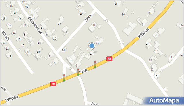 Zabrze, Witosa Wincentego, 1A, mapa Zabrza