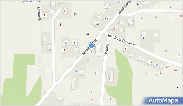 Zagacie, Widok, 4, mapa Zagacie