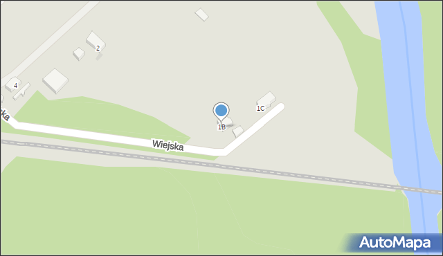 Żagań, Wiejska, 1B, mapa Żagań