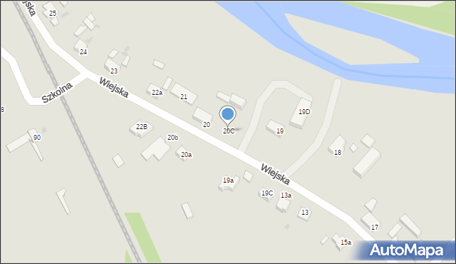 Żagań, Wiejska, 20C, mapa Żagań