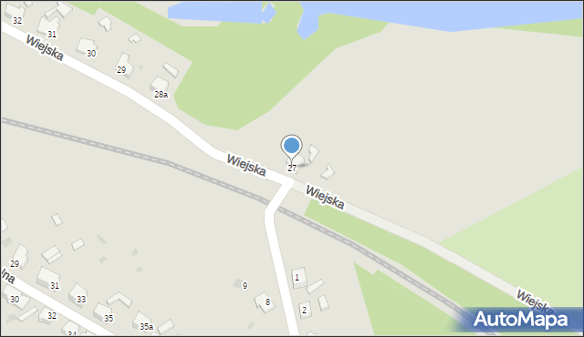 Żagań, Wiejska, 27, mapa Żagań