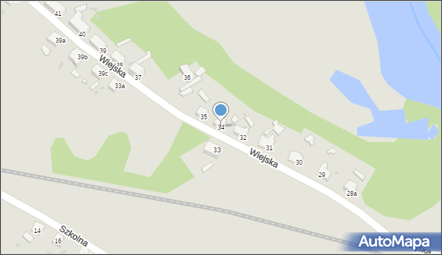 Żagań, Wiejska, 34, mapa Żagań