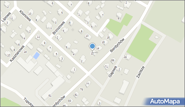 Zagórów, Wierzbowa, 12, mapa Zagórów