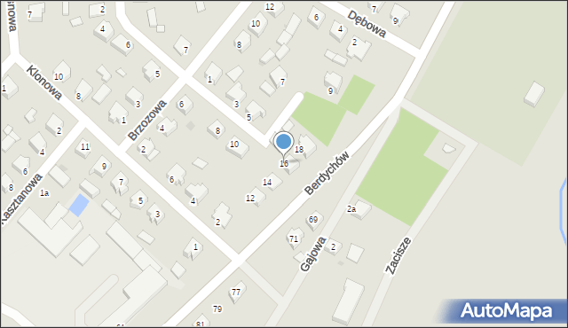 Zagórów, Wierzbowa, 16, mapa Zagórów