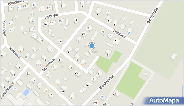 Zagórów, Wierzbowa, 7, mapa Zagórów