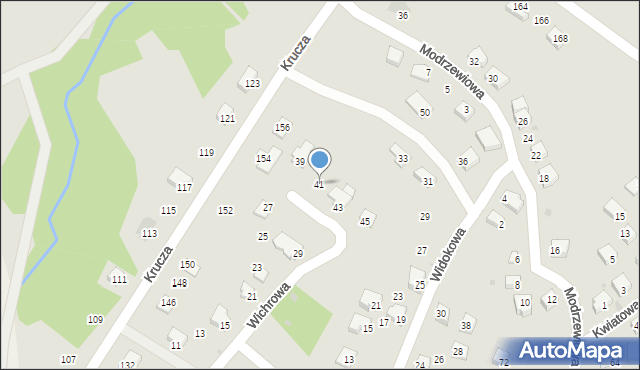 Zagórz, Wichrowa, 41, mapa Zagórz