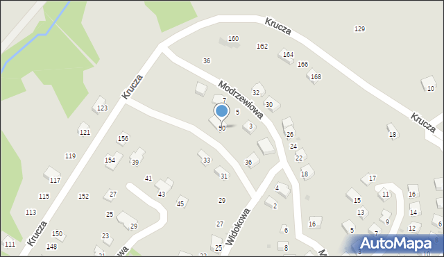 Zagórz, Widokowa, 50, mapa Zagórz