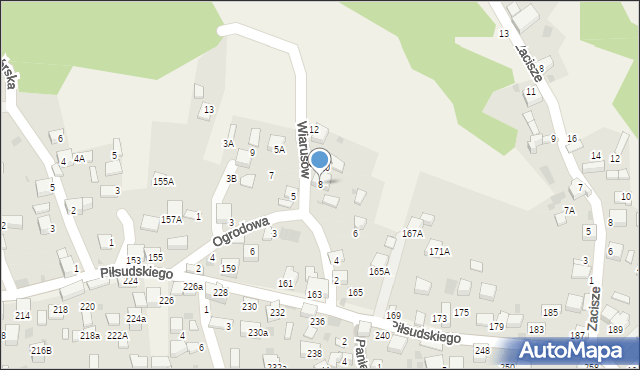 Zagórze, Wiarusów, 8, mapa Zagórze