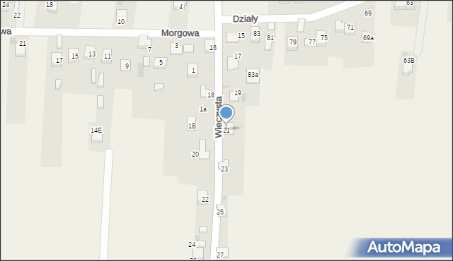 Zagórze, Wieczysta, 21, mapa Zagórze