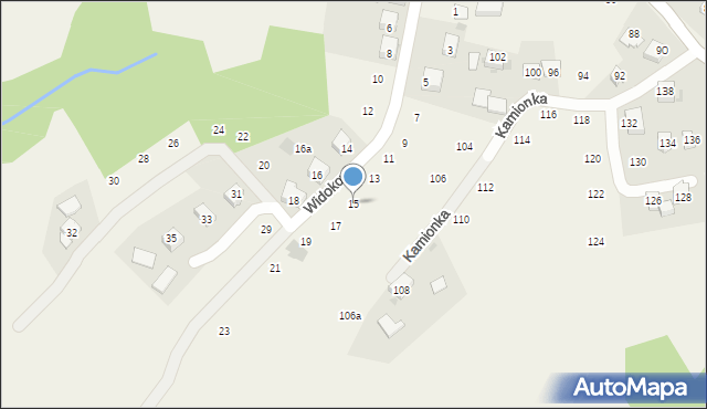 Zakliczyn, Widokowa, 15, mapa Zakliczyn