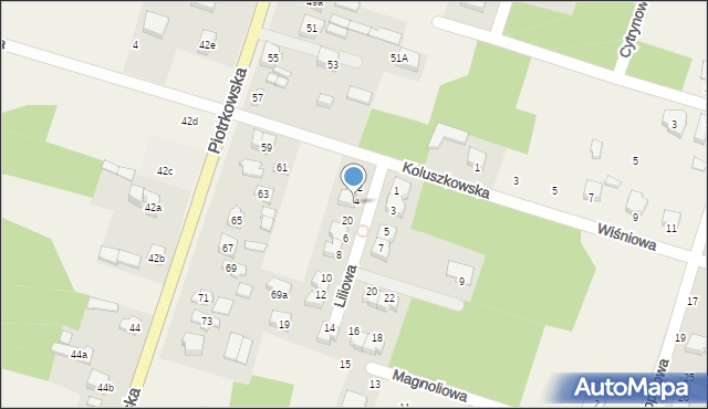 Żakowice, Wiśniowa, 18, mapa Żakowice