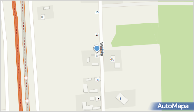 Załuski, Wiejska, 11, mapa Załuski