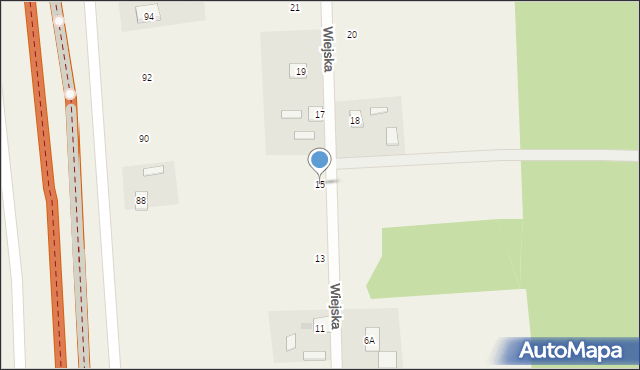 Załuski, Wiejska, 15, mapa Załuski