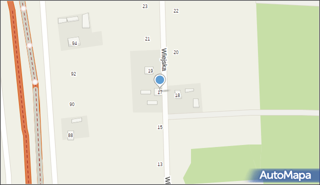 Załuski, Wiejska, 17, mapa Załuski