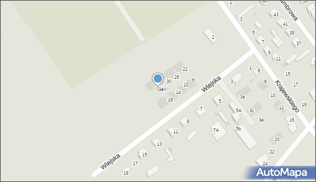 Zambrów, Wiejska, 36, mapa Zambrów