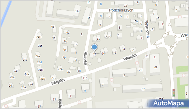 Zamość, Wiejska, 12, mapa Zamościa