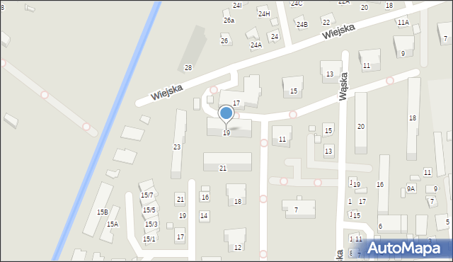 Zamość, Wiejska, 19, mapa Zamościa