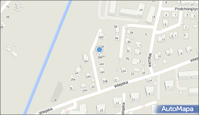 Zamość, Wiejska, 24e, mapa Zamościa