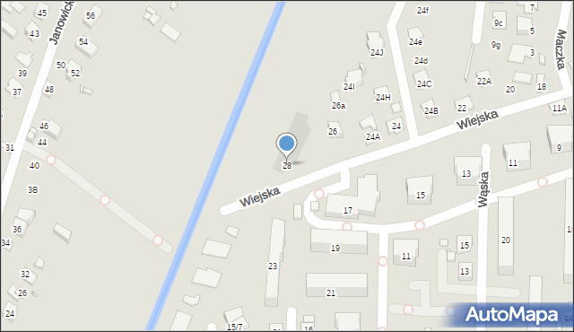 Zamość, Wiejska, 28, mapa Zamościa