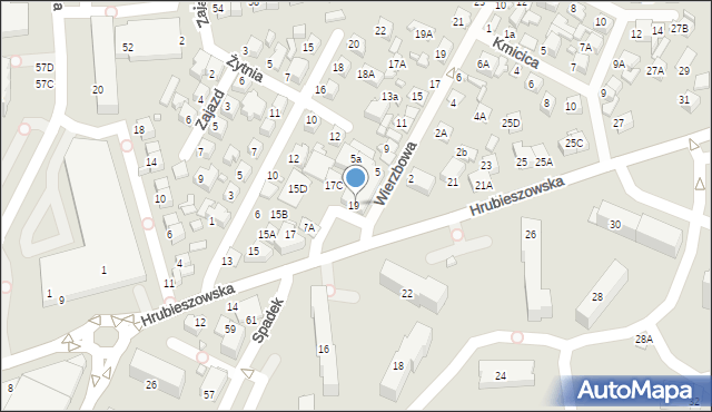 Zamość, Wierzbowa, 3, mapa Zamościa