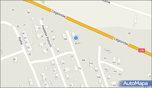 Zamość, Witosa Wincentego, 37, mapa Zamościa