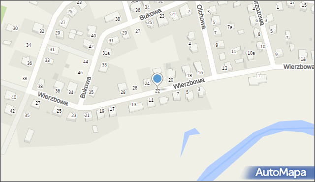 Zamość, Wierzbowa, 22, mapa Zamościa