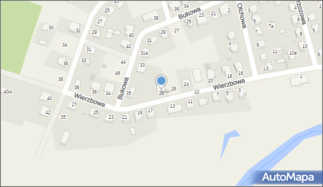 Zamość, Wierzbowa, 28, mapa Zamościa