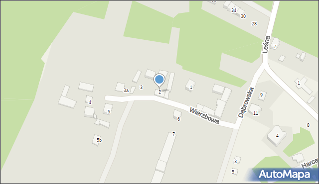 Zaniemyśl, Wierzbowa, 2, mapa Zaniemyśl