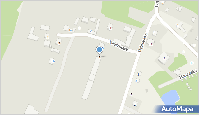 Zaniemyśl, Wierzbowa, 7, mapa Zaniemyśl