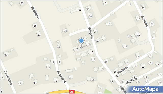 Zarszyn, Wiejska, 21, mapa Zarszyn