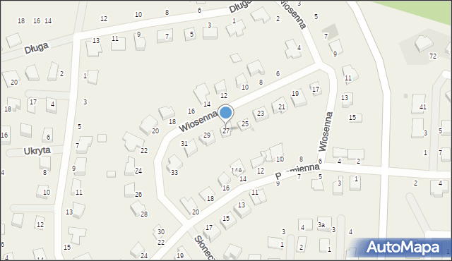 Zawada, Wiosenna, 27, mapa Zawada
