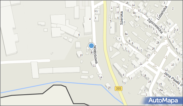 Zawidów, Wierzbowa, 8, mapa Zawidów