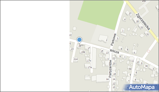 Zawidów, Wilcza, 19, mapa Zawidów