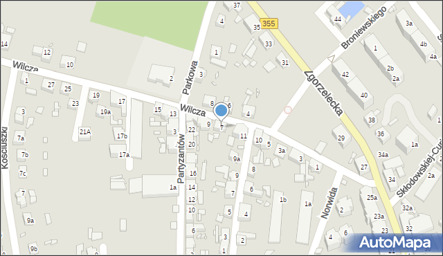 Zawidów, Wilcza, 7, mapa Zawidów