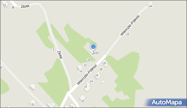 Zawiercie, Wierczki-Północ, 17, mapa Zawiercie