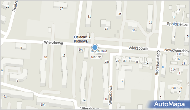 Zawiercie, Wierzbowa, 16d, mapa Zawiercie