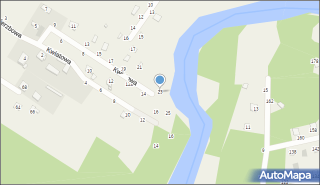 Zawiszyn, Wierzbowa, 23, mapa Zawiszyn