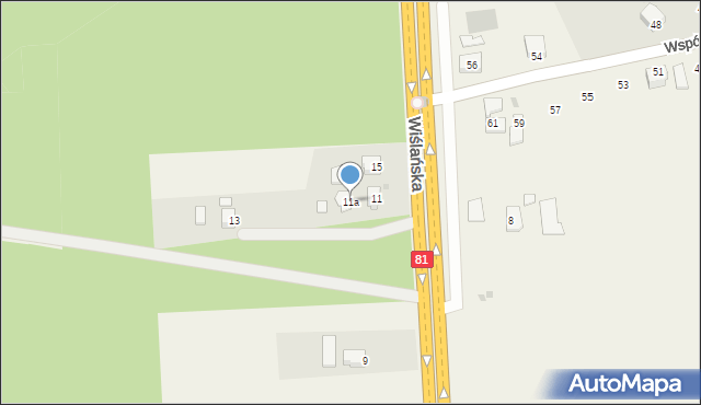 Zbytków, Wiślańska, 11a, mapa Zbytków