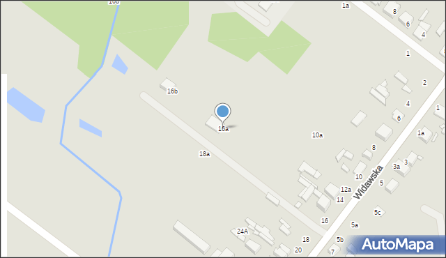 Zduńska Wola, Widawska, 16a, mapa Zduńska Wola