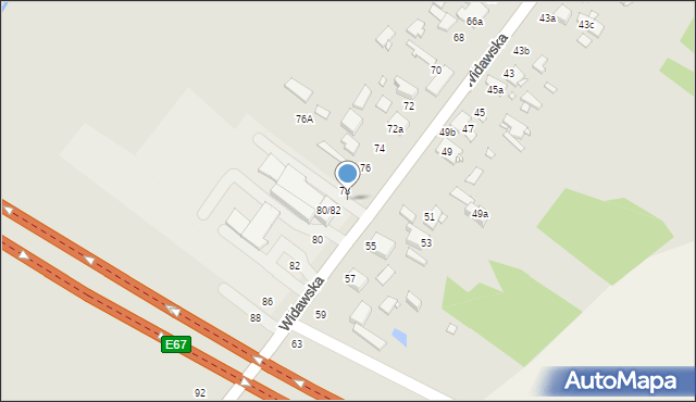 Zduńska Wola, Widawska, 78b, mapa Zduńska Wola